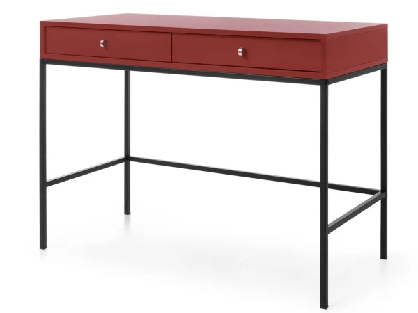 Console MONAK 2 Tiroirs Rouge Foncé Meilleur Service 4