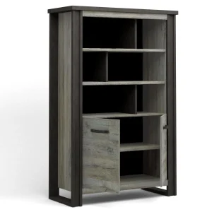 mode pas chere Bibliothèque DEXTER 2 Portes Chêne Bonifacio/anthracite 10