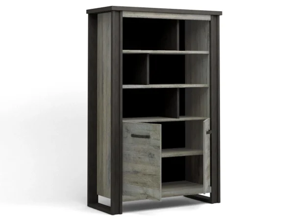 mode pas chere Bibliothèque DEXTER 2 Portes Chêne Bonifacio/anthracite 4