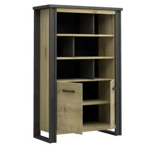 Satisfait ou Remboursé Bibliothèque DEXTER 2 Portes Chêne Limerick/anthracite 10