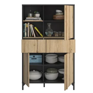 magasin solde Armoire ESTELLE 3 Portes 1 Tiroir Chêne Helvezia 17