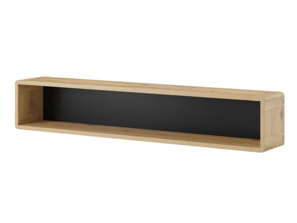 Étagère Murale ASTER 150 Cm Noir Mat/chêne Taurus magasin solde 7