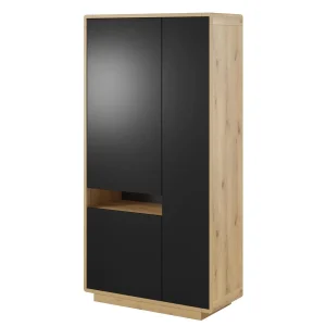 Armoire ASTER 3 Portes Noir Mat/chêne Taurus boutique pas cher 20