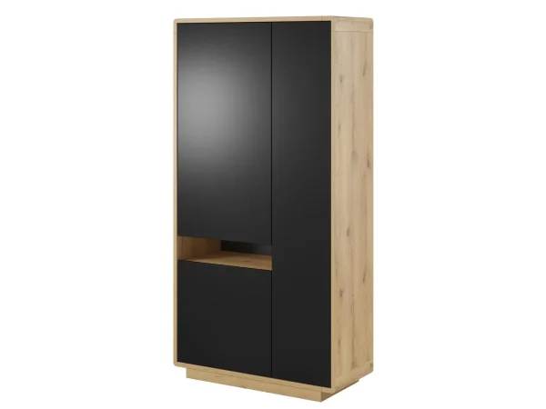 Armoire ASTER 3 Portes Noir Mat/chêne Taurus boutique pas cher 7