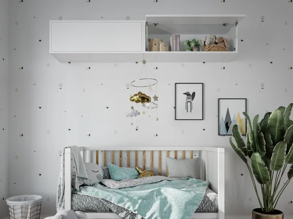 Armoire BARIO 1 Porte Abattante Blanc Mat marque pas cher en ligne 9
