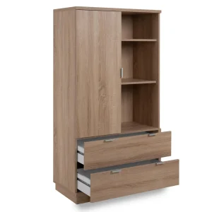Armoire CHELSEA 1 Porte 2 Tiroirs Chêne Sonoma comparez les prix 19