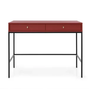 Console MONAK 2 Tiroirs Rouge Foncé Meilleur Service 16