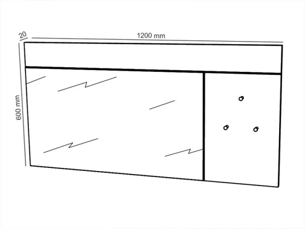 pas cher Miroir PADEL 120 Cm Blanc/chêne Endgrain 6