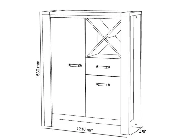 Armoire MALTELO 2 Portes 1 Tiroir Canyon Hickory/matera excellents soldes 9