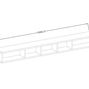 magasins pour Etagère Murale TOMASSON 169 Cm Blanc 18