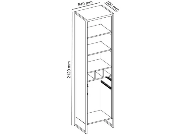 luxe soldes Bibliothèque MODECO 2 Tiroirs 7 Niches Appenzeller/matera Clair 5