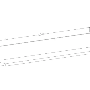 prix de gros Étagère OLIANNE 147 Cm Chêne Naturel 10