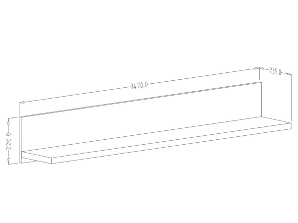 prix de gros Étagère OLIANNE 147 Cm Chêne Naturel 4