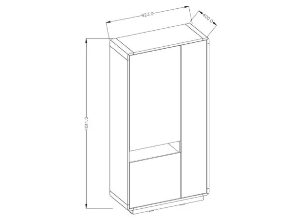 Armoire ASTER 3 Portes Noir Mat/chêne Taurus boutique pas cher 9