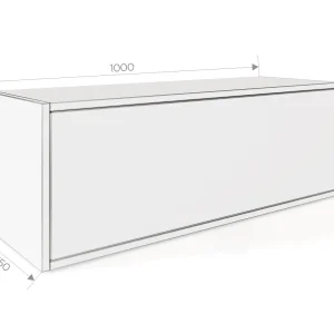 Armoire BARIO 1 Porte Abattante Blanc Mat marque pas cher en ligne 30