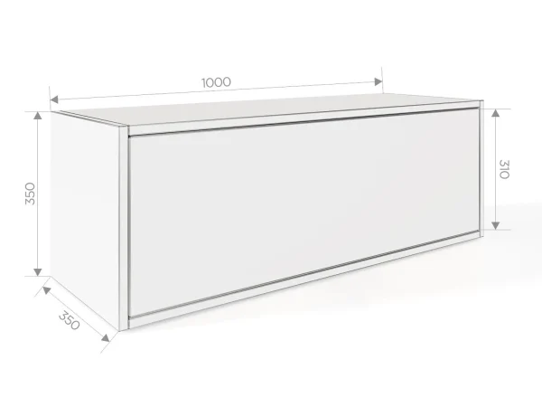 Armoire BARIO 1 Porte Abattante Blanc Mat marque pas cher en ligne 11