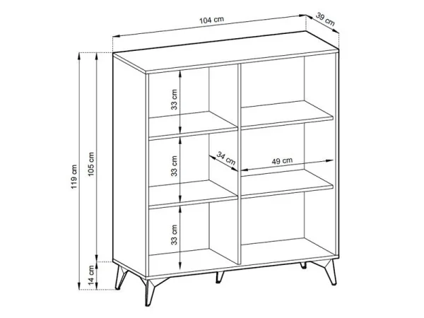 Commode Haute ADAMAS 2 Portes Noir/chêne Evoke Pas Cher Magasin Soldes 7