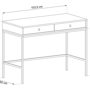 magasin pas cher Console MONAK 2 Tiroirs Bleu Foncé 18