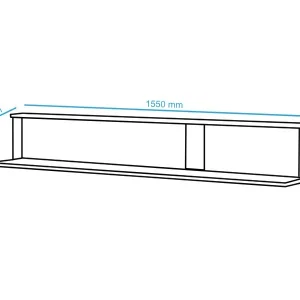 Étagère BORAT 155 Cm Chêne Catania/noir Service Clients Dédié 15