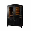 Top 10 🛒 Armoire Bistro Noire & Cirée L125 X P55 X H190 2 Portes Vitrées 1 Porte 1 Tiroir ✔️ Nouveau 7