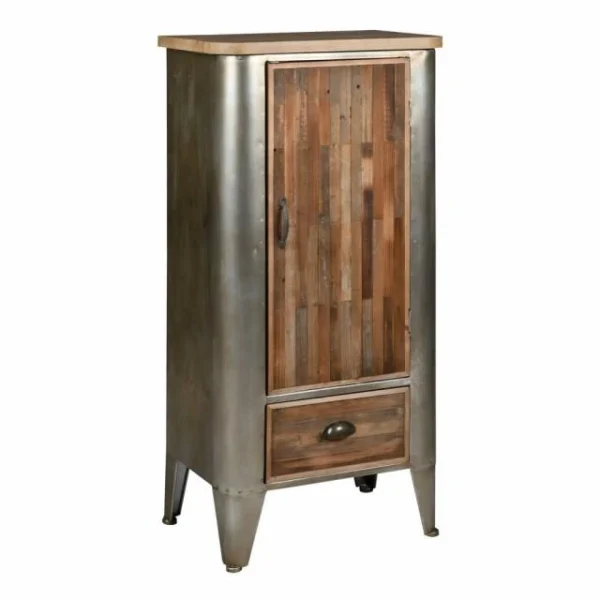 Remise 🎁 Armoire En Bois Et Métal 54×34,5×111 ⭐ boutique paris 1