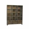 à prix d'occasion Nouveau 🤩 Bibliothèque Industrielle 6 Tiroirs 12 Niches Fer Antique L160 X P40 X H199 ⌛ 10