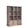 REMISE De gros ✔️ Buffet Haut Héritage 9 Cases 3 Portes Pin Vieilli L119 X P39 X H150cm 👍 10