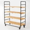 Budget 😀 Chariot Boulanger Métal Noir Et Tablettes Bois L120 X P50 X H150cm 👏 achat pas cher 13