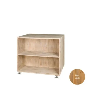 De gros 🤩 Comptoir épicerie Double Face S. Roulet., 2 Niveaux, Bois Massif, 119x100x100cm 🎁 achat 6