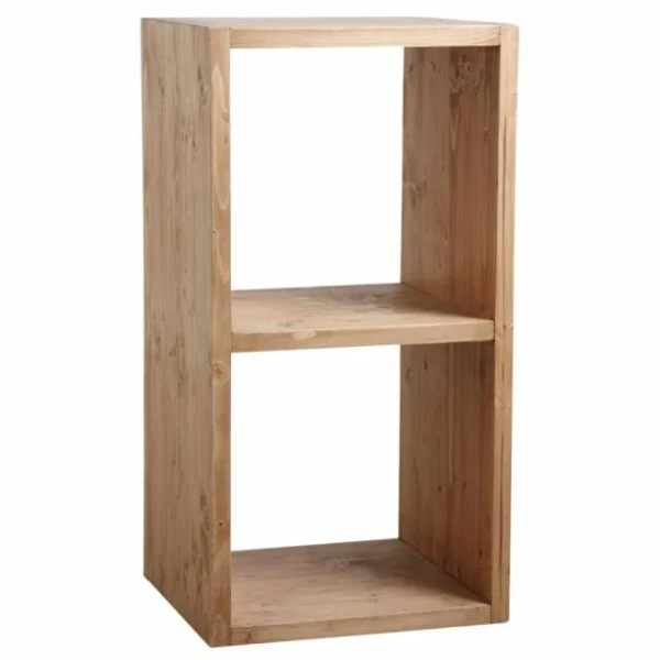 achat pas cher De gros ❤️ Etagère 2 Niches En épicéa Ciré Miel 41.5x40x80.5 ❤️ 1