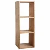 Bon marché 🌟 Etagère 3 Niches En épicéa Ciré Miel 41.5x40x118.5 🎁 Réductions 5