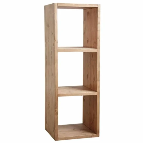 Bon marché 🌟 Etagère 3 Niches En épicéa Ciré Miel 41.5x40x118.5 🎁 Réductions 1