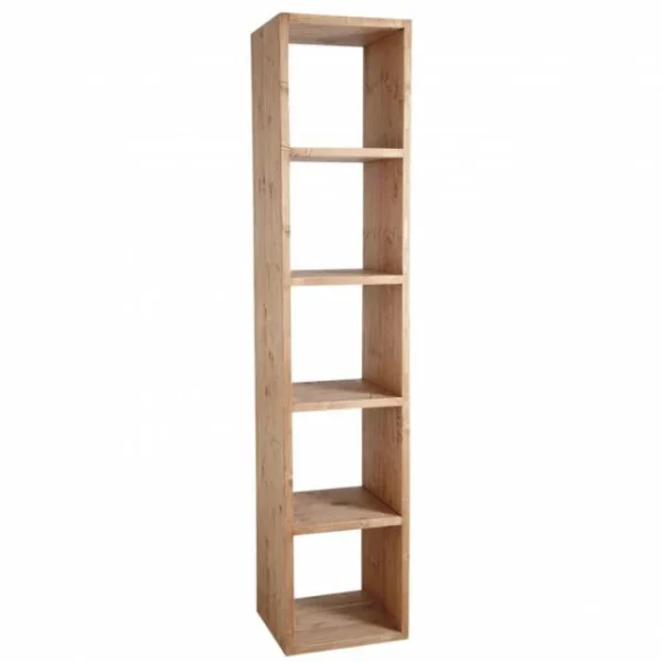 Meilleure vente 🧨 Etagère 5 Niches En épicéa Ciré Miel 41.5x40x196.5 🧨 styles dernier cri 1