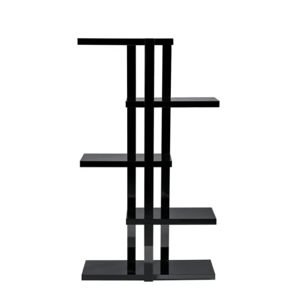 marque pas cher De gros 👏 Etagère 5 Niveaux Noir Laqué L90 X P30 X H160 Cm 🛒 1