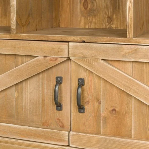 Promo ❤️ Etagère à Bière 15 Casiers, 2 Portes, Bois Massif, 119x39x195 🎁 soldes pas cher 5