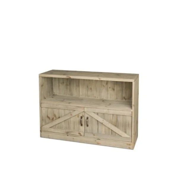 Le moins cher ❤️ Etagère Basse 2 Portes Gris De Payne 119 X 39 X H 80 TRADIS 😀 boutiqued en ligne 1