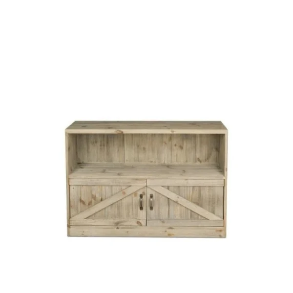 Le moins cher ❤️ Etagère Basse 2 Portes Gris De Payne 119 X 39 X H 80 TRADIS 😀 boutiqued en ligne 3