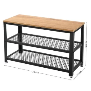 à prix d'occasion Meilleur prix 💯 Etagère Basse Métal Et Bois L73 X P30 X H45 Cm 💯 10