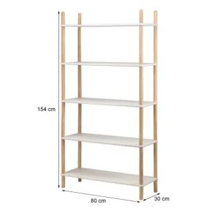 Nouvelle tendance Nouveau ⌛ Etagere Bibliotheque Scandinave Moderne De 5 Niveaux Bois 💯 15