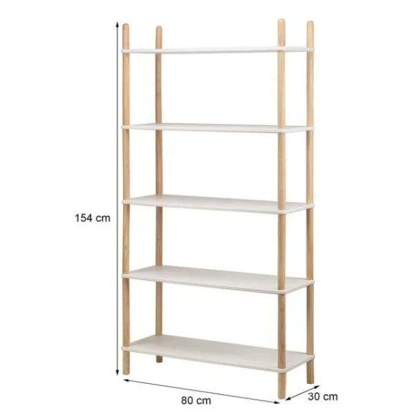 Nouvelle tendance Nouveau ⌛ Etagere Bibliotheque Scandinave Moderne De 5 Niveaux Bois 💯 6