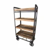 Offres 🔥 Etagère Chariot Ciré 4 Plateaux Sur Roues L90 X P50 X H170 🛒 soldes de Noël 5