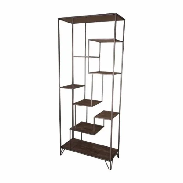 Meilleur Prix Garanti Nouveau 😉 Etagère Deco Fer Et Bois Ciré L72 X P33.5 X H170 🎁 1