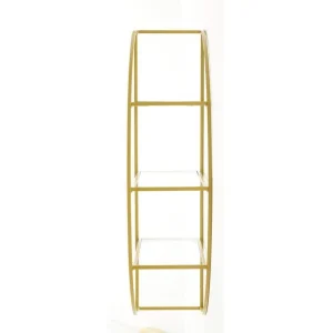 des prix incroyables Offres ❤️ Etagère Demi Lune Droite Ou Gauche Cremagold L 45 X P 20 X H 90 Cm 💯 12