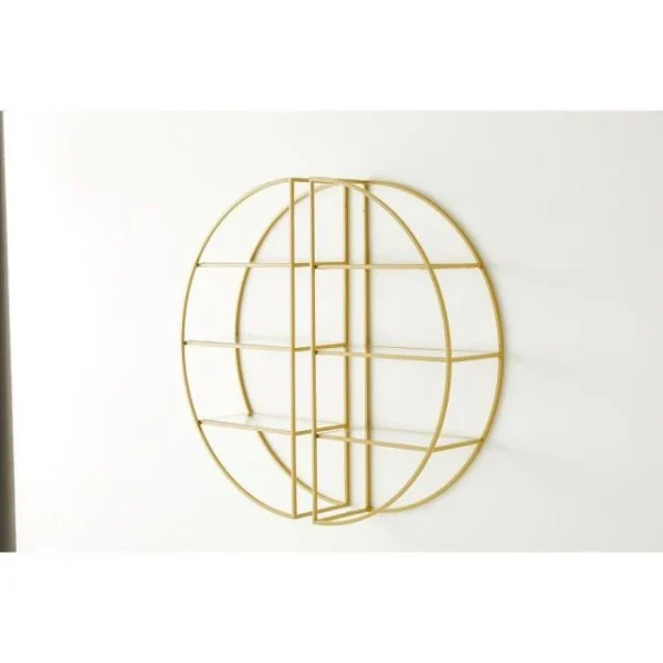 des prix incroyables Offres ❤️ Etagère Demi Lune Droite Ou Gauche Cremagold L 45 X P 20 X H 90 Cm 💯 5