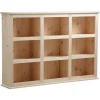Achat Les meilleures critiques de 🔥 Etagère En Bois Brut 9 Casiers 130x26x90 😀 7