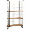 des prix incroyables Bon marché 🎉 Etagère En Bois Et Métal Sur Roulettes 94x41x159 🌟 7