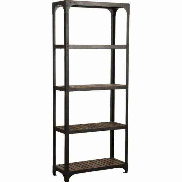 pas cher en ligne Tout neuf 😀 Etagère En Métal Et Bois 86x35x204 🌟 1