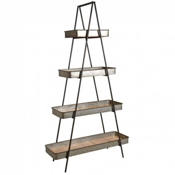 pas cher en ligne Bon marché ❤️ Etagère En Métal Et Zinc 98,5x35x178,5 ⭐ 1