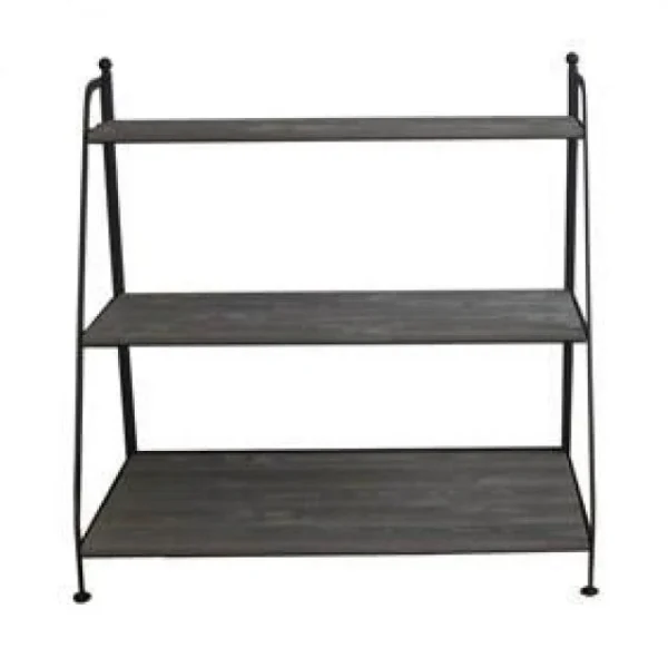 De gros 🛒 Etagère Fer Forgé 3 Tablettes Bois L100 X P55 X H80cm 💯 excellents soldes 1