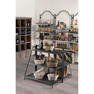 De gros 🛒 Etagère Fer Forgé 3 Tablettes Bois L100 X P55 X H80cm 💯 excellents soldes 8